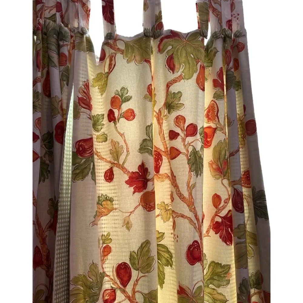 Set of 2 High Quality Linen Cotton Textile Lined Custom Curtains Drapes 80”x55”